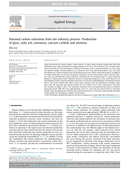 National carbon emissions from the industry process: Production of