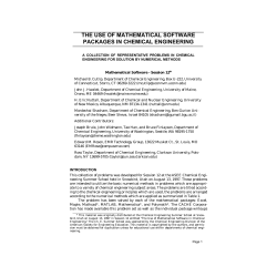 Use of Mathematical Software Packages in Chemical Engineering