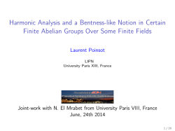 Harmonic Analysis and a Bentness-like Notion in Certain