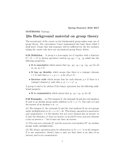 &sect;0a Background material on group theory