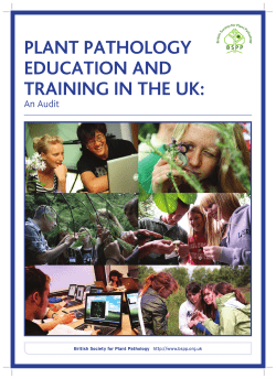 Plant Pathology education and training in the uK