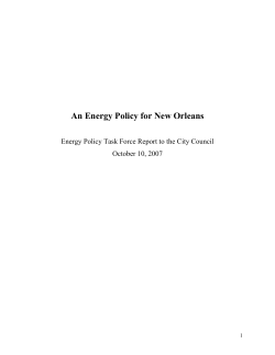 An Energy Policy for New Orleans