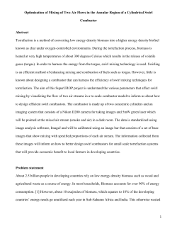 Optimization of Mixing of Two Air Flows in the Annular Region of a