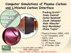 Computer Simulations of Plasma-Carbon and Lithiated Carbon