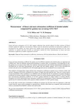 Measurement of linear and mass attenuation coefficient of alcohol