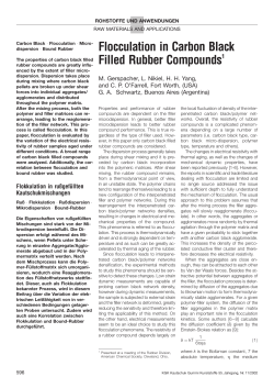 Flocculation in Carbon Black Filled Rubber Compounds