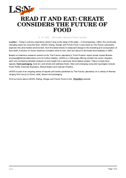 Read it and eat: crEATe considers the future of food