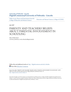 parents` and teachers` beliefs about parental involvement in schooling