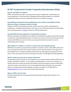 DC NET Transportation Provider Frequently Asked