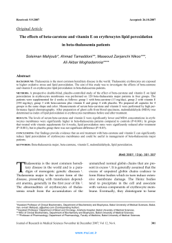 Original Article The effects of beta