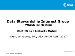 DMP IG as a Maturity Matrix