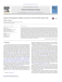 Impact of tropospheric sulphate aerosols on the terrestrial carbon