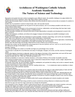 Archdiocese of Washington Catholic Schools Academic Standards