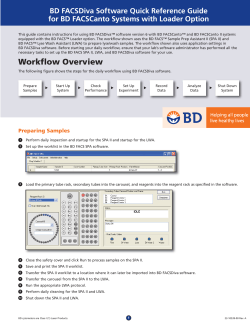 BD FACSDiva Software Quick Reference Guide for