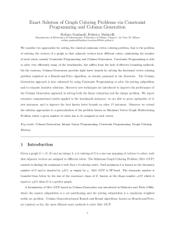 Exact Solution of Graph Coloring Problems via Constraint