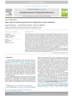 Row-reduced column generation for degenerate