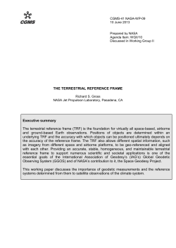 CGMS-41 NASA-WP-09 10 June 2013 CGMS-41 NASA-WP