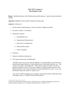 The Project Cycle - University of Pittsburgh