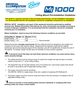 Ceiling Mount Pre-Installation Guidelines