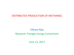 Distributed Production of Methanol Fuels
