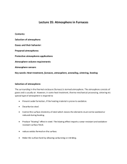 Lecture 35: Atmosphere in Furnaces