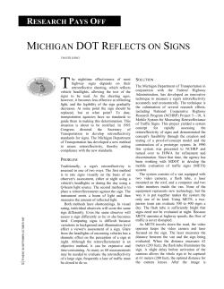 michigan dot reflects on signs - Transportation Research Board