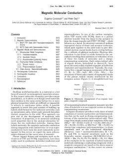 Magnetic Molecular Conductors