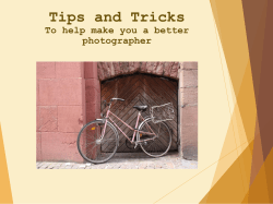 Tips and Tricks - Salmon River Fine Arts Center