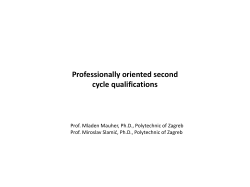 Professionally oriented second cycle qualifications