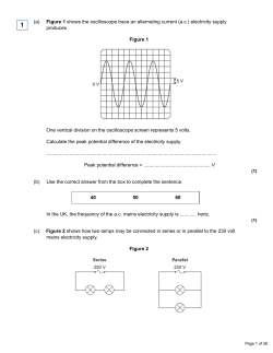 (a) Figure 1 shows the oscilloscope trace an alternating