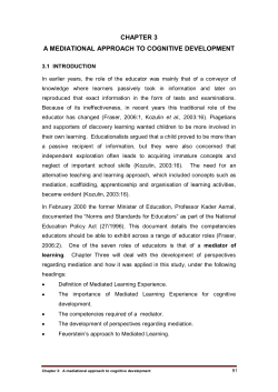 chapter 3 a mediational approach to cognitive development