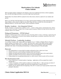 Choice School Application 2015-16