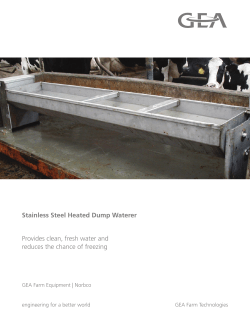 Stainless Steel Heated Dump Waterer Provides clean, fresh water