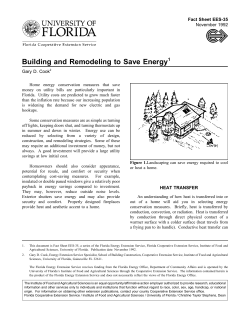 Building and Remodeling to Save Energy