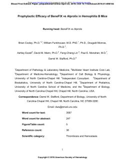 Prophylactic Efficacy of BeneFIX vs Alprolix in