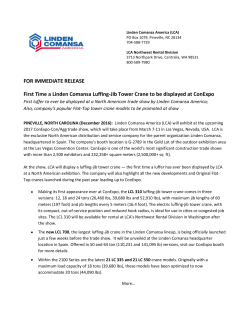 FOR IMMEDIATE RELEASE First Time a Linden Comansa Luffing