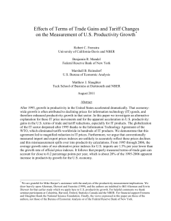 Effects of Terms of Trade Gains and Tariff Changes on the