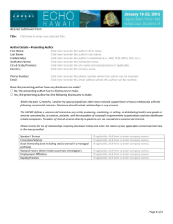 Abstract Submission Form Title: Click here to enter your abstract title