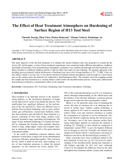 The Effect of Heat Treatment Atmosphere on Hardening of Surface