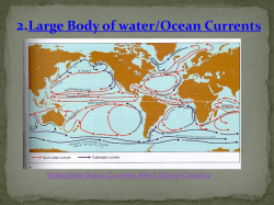 Oceans and Ocean Currents