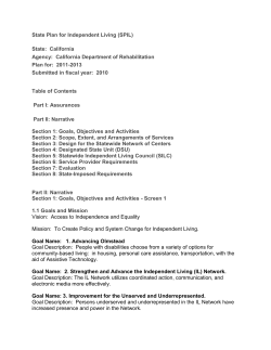 State Plan for Independent Living (SPIL)