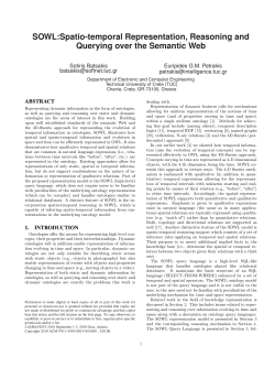 SOWL:Spatio-temporal Representation, Reasoning and Querying