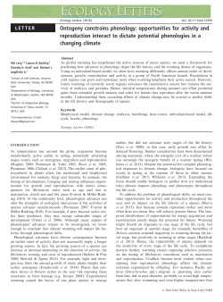 opportunities for activity and reproduction interact to