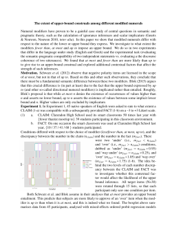 The extent of upper-bound construals among different