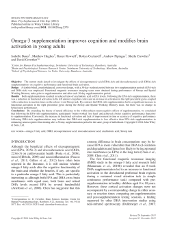 Omega3 supplementation improves cognition and modifies brain