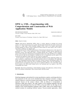 OPM vs. UML&mdash;Experimenting with Comprehension and