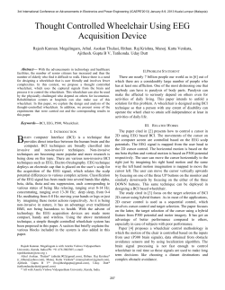 Thought Controlled Wheelchair Using EEG Acquisition Device