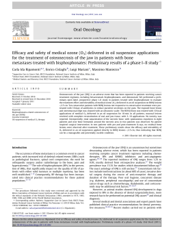 Efficacy and safety of medical ozone (O3) delivered in oil