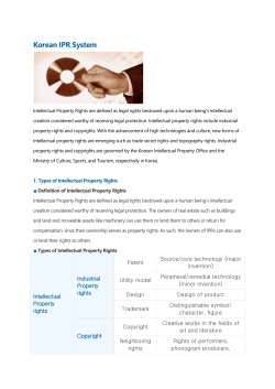 Korean IPR System