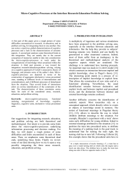 Micro-Cognitive-Processes at the Interface Research